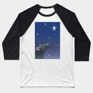 Stargazing Rat Baseball T-Shirt